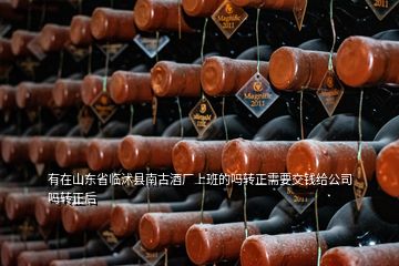 有在山東省臨沭縣南古酒廠上班的嗎轉(zhuǎn)正需要交錢給公司嗎轉(zhuǎn)正后