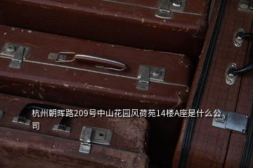 杭州朝暉路209號中山花園風荷苑14樓A座是什么公司