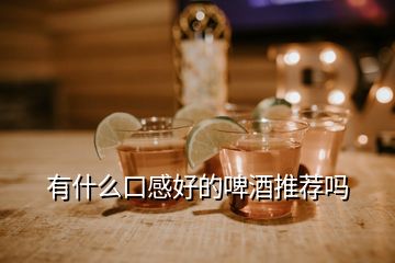 有什么口感好的啤酒推薦嗎