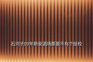 石河子09年新安酒場那是不有個技校