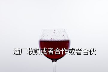 酒廠收購或者合作或者合伙