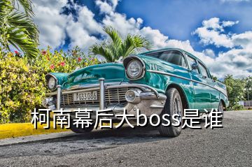 柯南幕后大boss是誰(shuí)