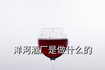 洋河酒廠是做什么的