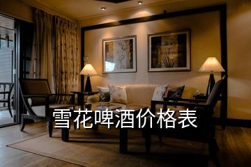 雪花啤酒價(jià)格表