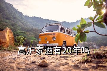 高爐家酒有20年嗎