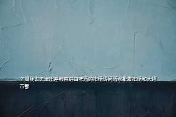 下周我去天津出差考察進(jìn)口啤酒的市場(chǎng)請(qǐng)問酒水批發(fā)市場(chǎng)和大超市都