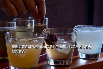 德國原裝進口啤酒Kaiser想進入中國市場 如果您是銷售總監(jiān)您的銷