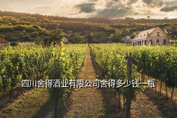 四川舍得酒業(yè)有限公司舍得多少錢一瓶