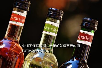 你懂不懂洋酒啊二十年前就值萬(wàn)元的酒EXTRAPERFCTION