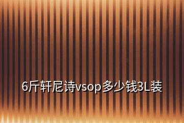 6斤軒尼詩vsop多少錢3L裝