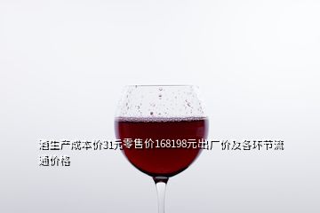 酒生產(chǎn)成本價(jià)31元零售價(jià)168198元出廠價(jià)及各環(huán)節(jié)流通價(jià)格