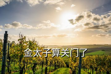 金太子算關門了