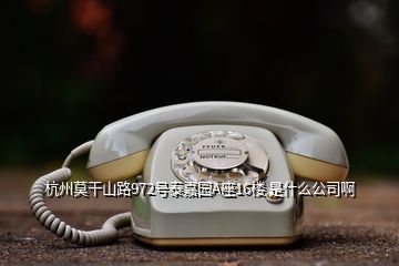 杭州莫干山路972號(hào)泰嘉園A座16樓 是什么公司啊