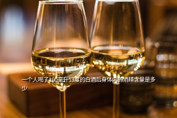 一個人喝了100毫升53度的白酒后身體內的酒精含量是多少