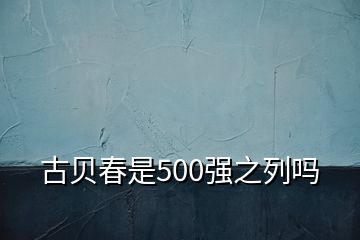 古貝春是500強(qiáng)之列嗎