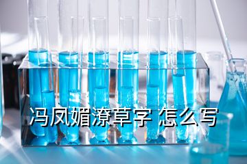 馮鳳媚潦草字 怎么寫