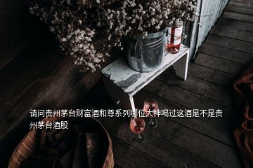 請(qǐng)問貴州茅臺(tái)財(cái)富酒和尊系列哪位大神喝過這酒是不是貴州茅臺(tái)酒股