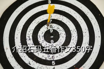 介紹石碼五香作文350字