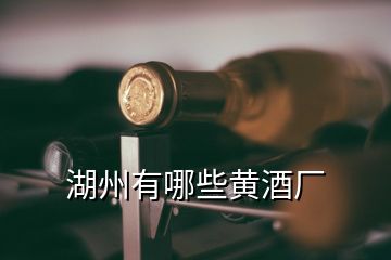 湖州有哪些黃酒廠