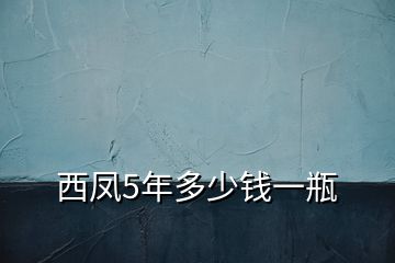 西鳳5年多少錢一瓶