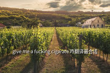 give me a fucking cigarate 咋翻譯最合適