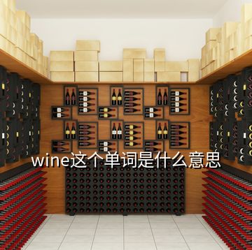 wine這個單詞是什么意思