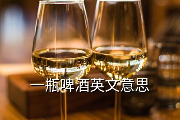 一瓶啤酒英文意思