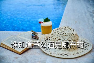 誰(shuí)知道董公酒是哪產(chǎn)的